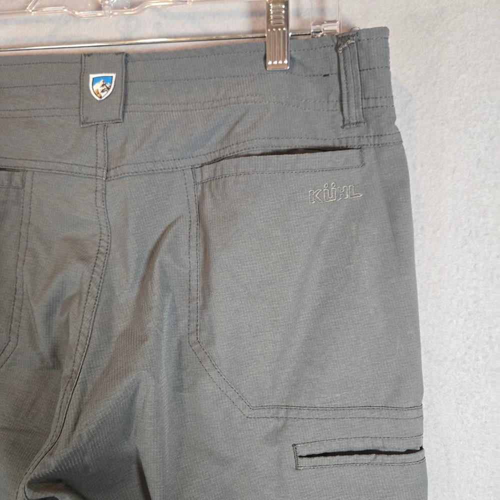 Kuhl Shorts Mens 34 Renegade Charcoal Gray Ripstop Cargo Hiking Outdoor Active - Picture 14 of 14